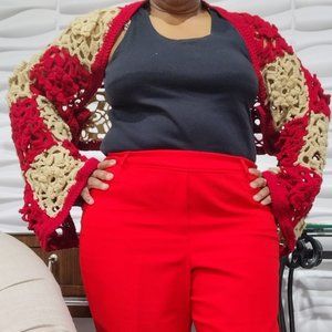 Burgandy and Cream Convertible Wrap